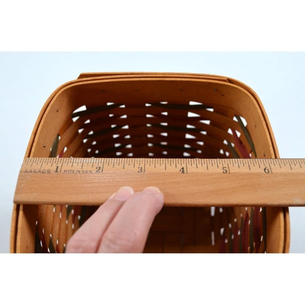 Vintage 1999 Longaberger Happy Holidays Basket Red &‎ Green Accents
